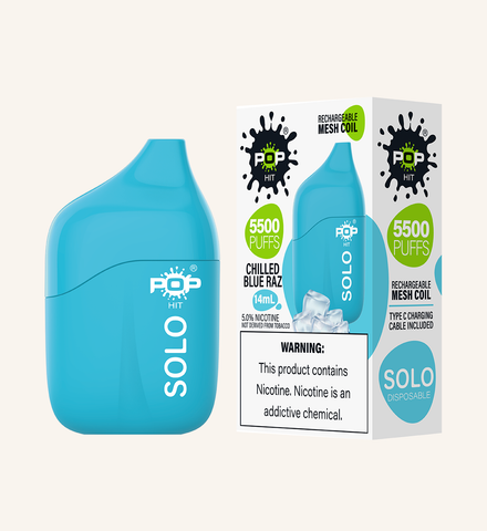 Pop Solo Disposable Device Chilled Blue Raz popvapor-demo Pop Solo Disposable Device Chilled Blue Raz popvapor-demo