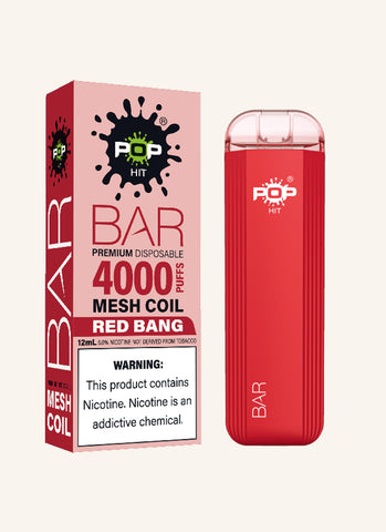 Pop Bar Disposable Device  Red Bang  popvapor-demo