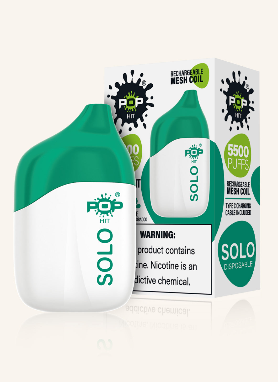 Pop Solo Disposable Device Spearmint popvapor-demo Pop Solo Disposable Device Spearmint popvapor-demo